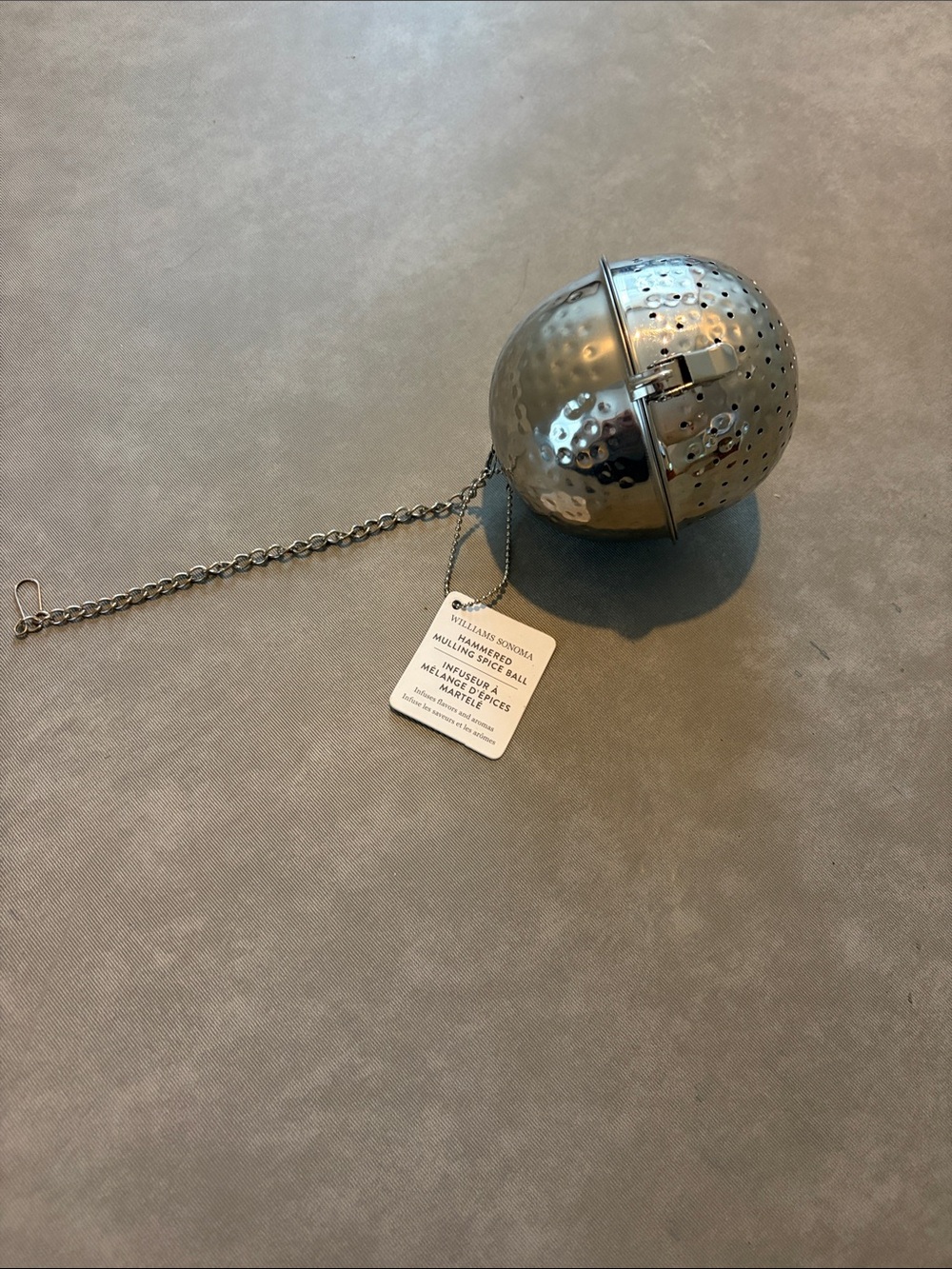 NWT William Sonoma Hammered Mulling Spice Ball